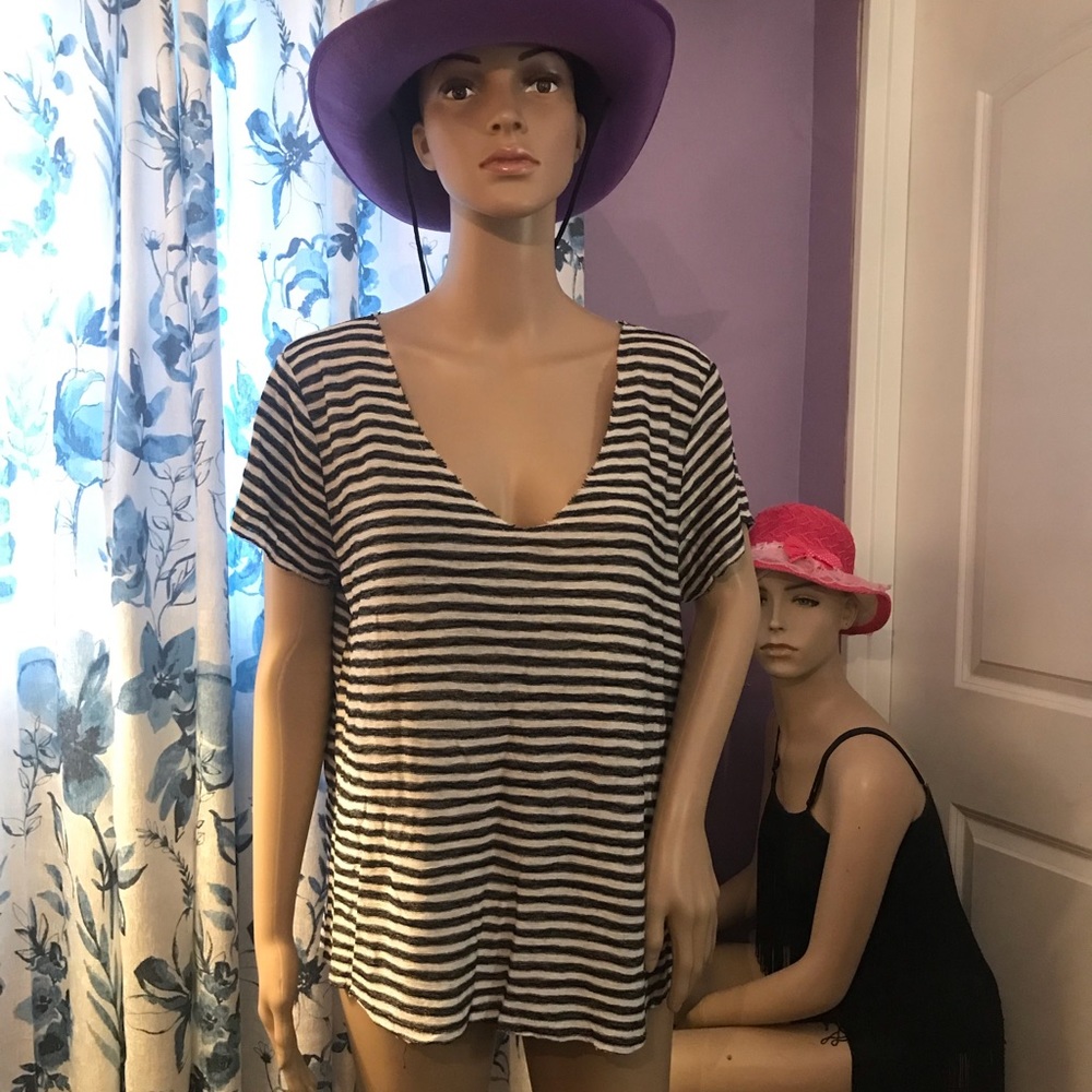 Project Social T Black/White Blouse